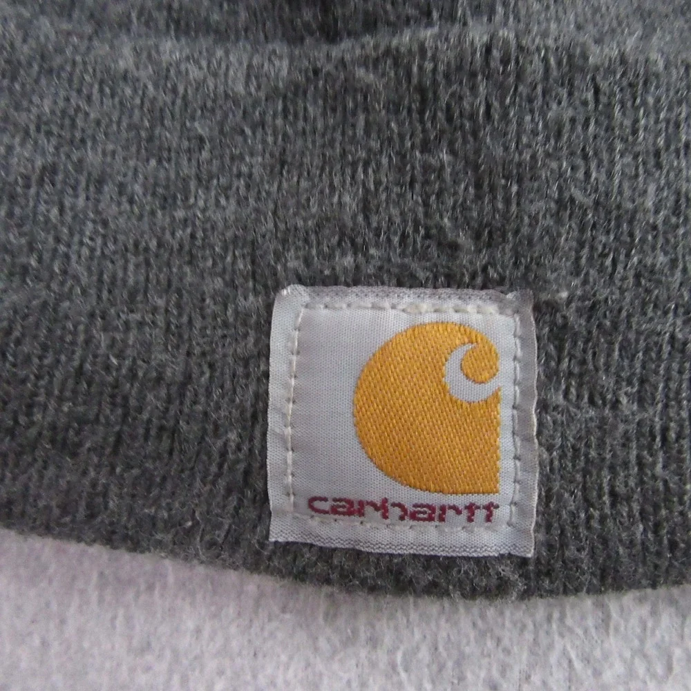 Carhartt Youth Gray Knit Beanie Hat Winter Warm Kids Cuffed